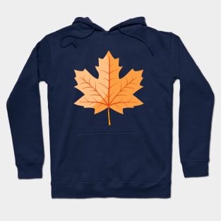 Light Orange Autumn Maple Leaf Hoodie